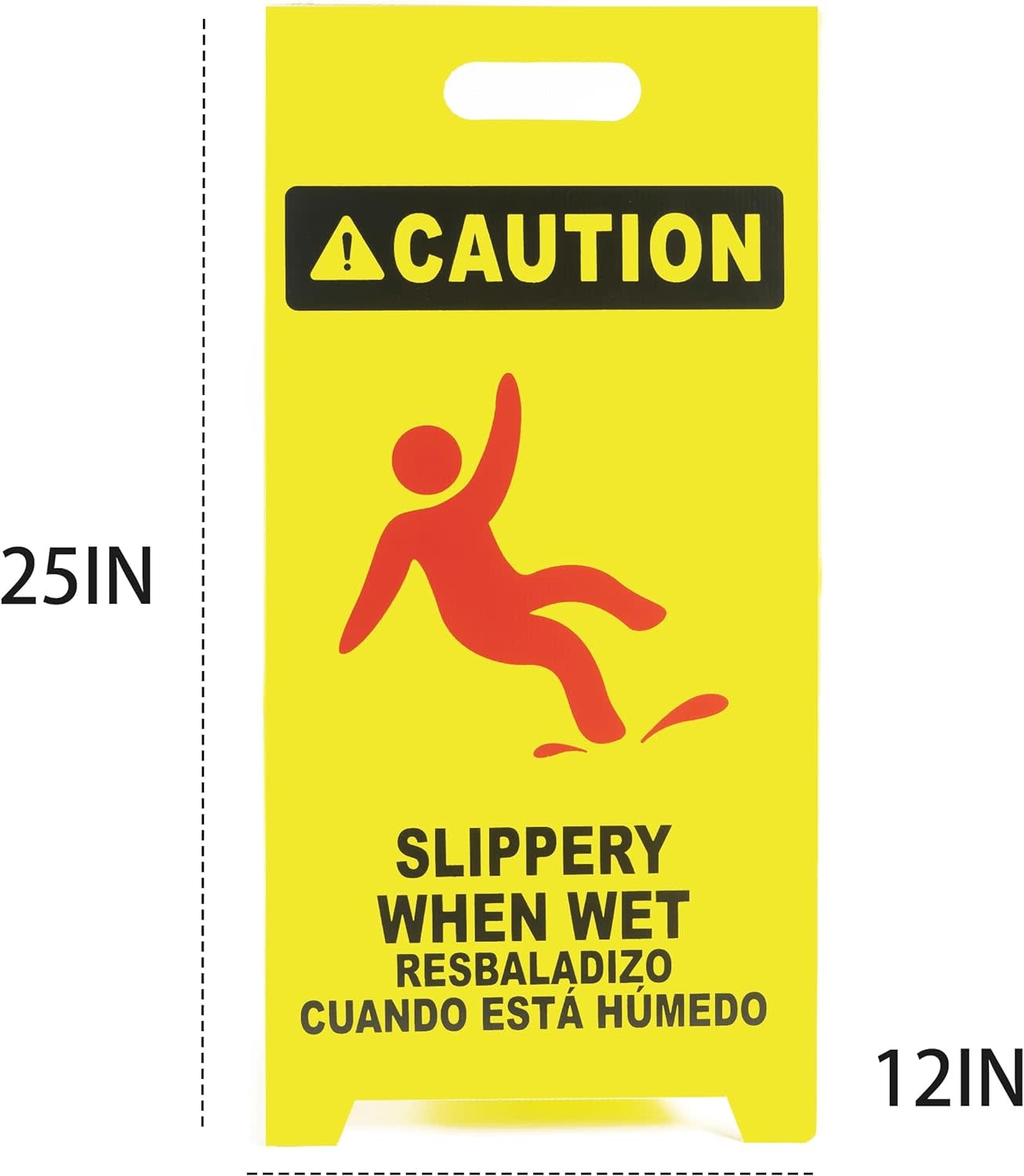 MATTHEW CLEANING 25'' Industrial Wet Floor Sign 3 Pack 2Sided Durable