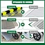 Non-Skid Folding Wheelchair Ramp Utility Mobility Access Threshold Ramp Portable Aluminum Foldable Wheelchair Ramp for Home Steps Stairs Doorways Scooter (10 Foot)