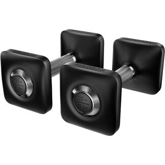 Peloton Dumbbells | Ergonomically Designed Pair of Cast Iron Weights With Urethane Coating and Nonslip Grip, Available in Set of Two - 25 lb