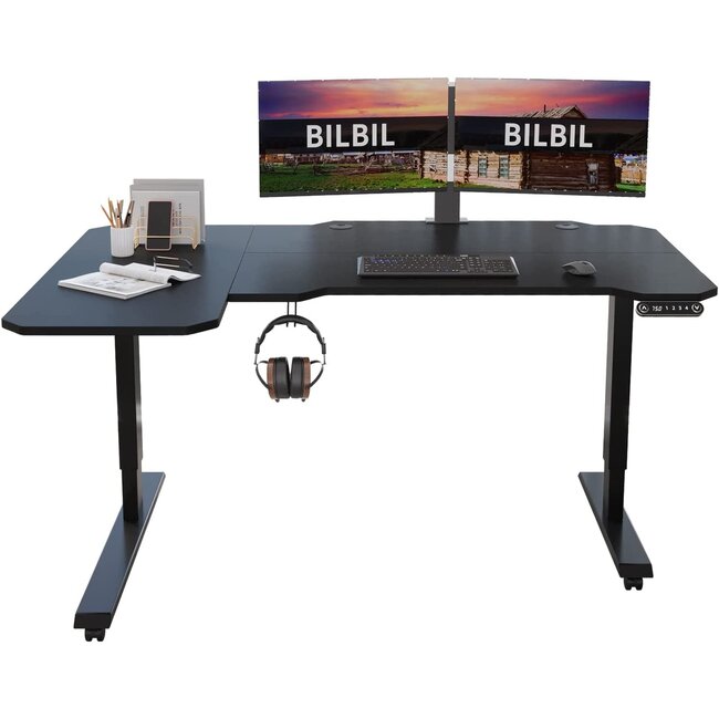 SEVEN WARRIOR Gaming Desk 60INCH with Power Outlet & Monitor Stand