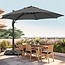 wikiwiki 12 FT Cantilever Patio Umbrellas Outdoor Large Offset Umbrella w/ 36 Month Fade Resistance Recycled Fabric, 6-Level 360Ã‚Â°Rotation Aluminum Pole for Deck Pool Garden, Grey