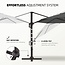 wikiwiki 12 FT Cantilever Patio Umbrellas Outdoor Large Offset Umbrella w/ 36 Month Fade Resistance Recycled Fabric, 6-Level 360Ã‚Â°Rotation Aluminum Pole for Deck Pool Garden, Grey