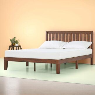 ZINUS Vivek Wood Platform Bed w/ Headboard, Wood Slats, Twin Size