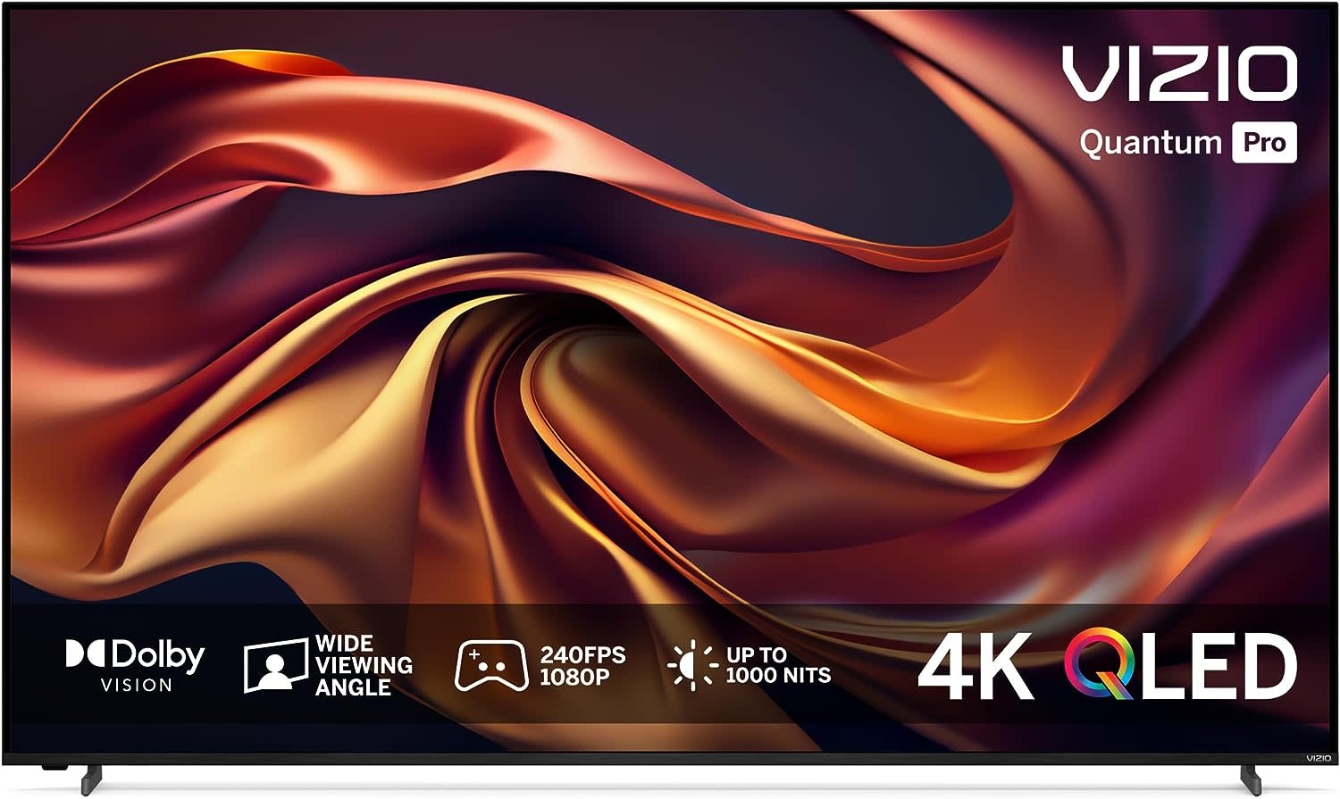 VIZIO 65-inch Quantum Pro 4K QLED 120Hz Smart TV with 1,000 nits  brightness, Dolby Vision, Local Dimming, 240FPS @ 1080p PC Gaming, WiFi 6E,  Apple