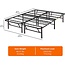 Amazon Basics Foldable Metal Platform Bed Frame with Tool Free Setup, 14 Inches High, King, Black