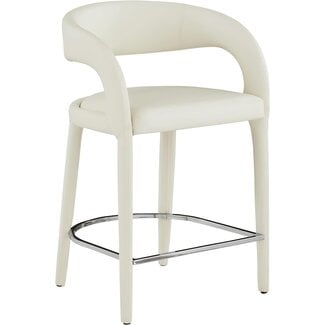 Meridian Furniture 989Cream-C Sylvester Collection Counter Height Stool, Cream