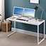 ZINUS Jennifer 55 Inch White Frame Desk / Computer Workstation / Office Desk / Easy Assembly, White