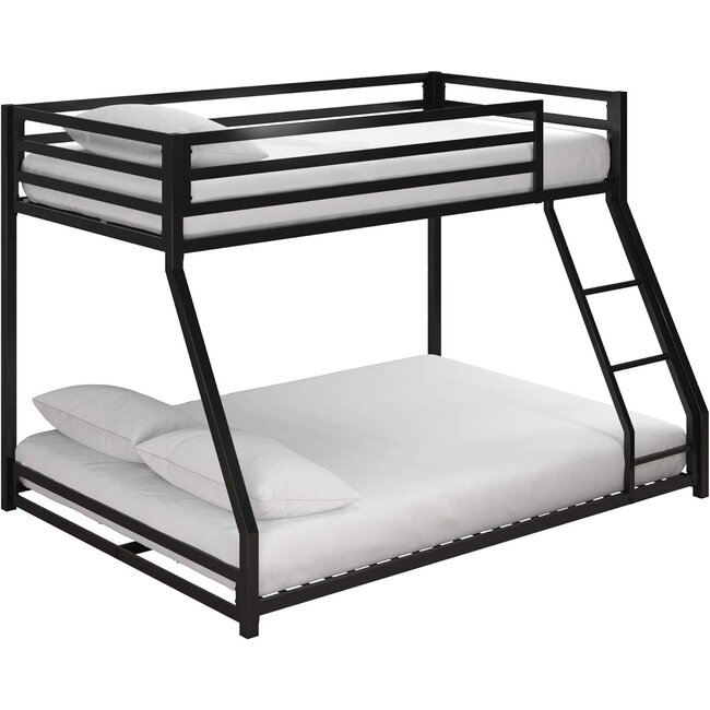 DHP Miles Metal Bunk Bed Black Twin Over Full Amazing Bargains