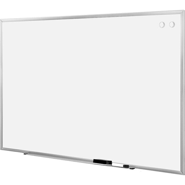 Amazon Basics Amazon Basics Large Magnetic Dry Erase White Board, 48" x 72", Aluminum frame, Silver/White