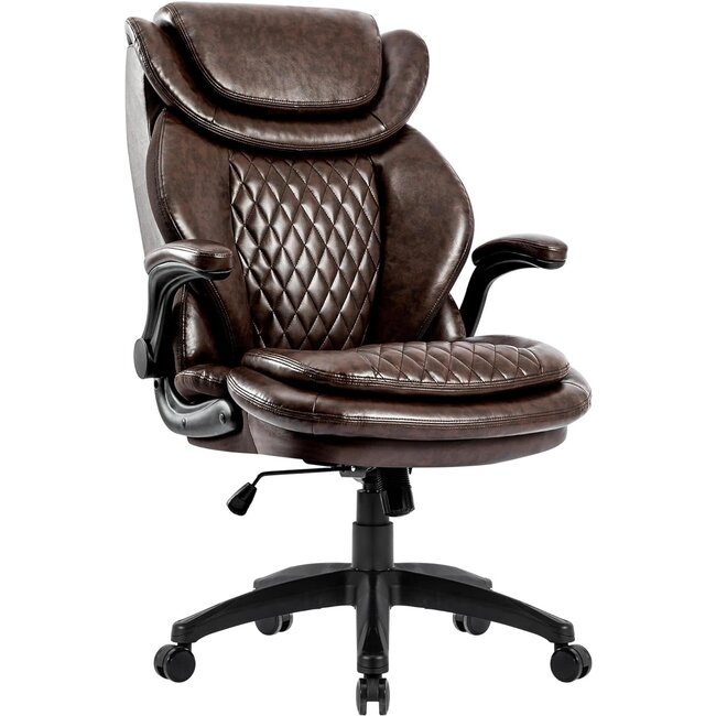 Large High Back Computer Chair with Dynamic Lumbar Support, Tilt and L