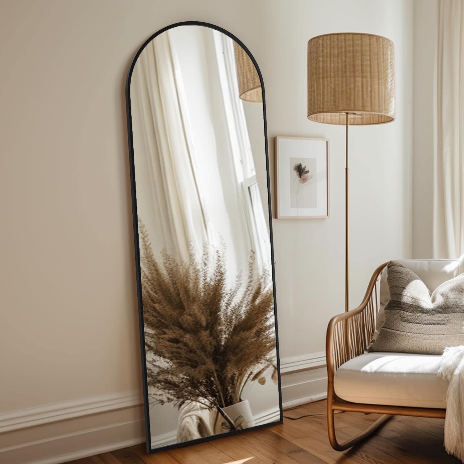 65x22 Full Length Mirror Floor Mirror Bedroom Mirror with Stand Holder