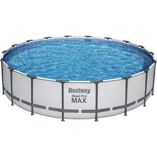 Ground Set NY Steel MAX 1,000 Bargains USA - Swimming Buffalo, Inch Amazing Outdoor and Frame Round 48 Pool Foot Metal Pro Filter Above x Pump, with Cover Bestway Ladder, - 18