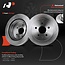 A-Premium Front & Rear Vented Disc Brake Rotors + Ceramic Pads Kit Compatible with Select Buick, Chevy, GMC and Isuzu Models - Rainier 2006-2007, Trailblazer/Envoy 06-09, Ascender 06-08, 12-PC Set