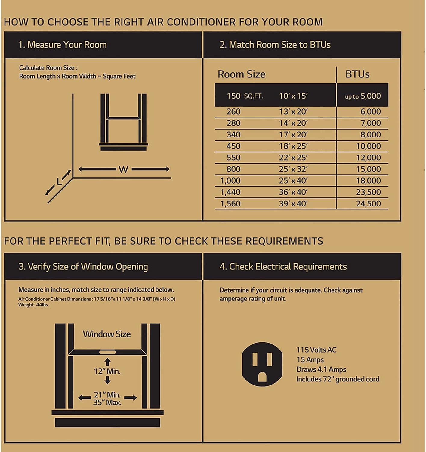LG 5000 BTU Window Air Conditioner with Mechanical Control, White