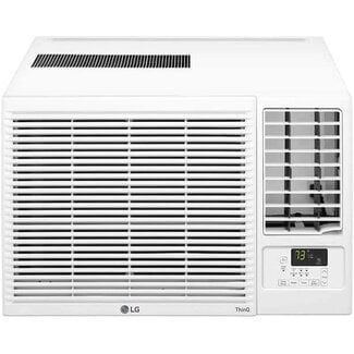 LG LW1221HRSM 11,500/12,000 230V WiFi Window-Mounted Air Conditioner with 9,200/11,200 BTU Supplemental Heat Function, Smart, White