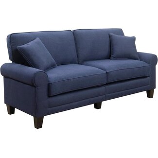 Serta Copenhagen 78 Sofa - Pillowed Back Cushions and Rounded Arms,  Durable Modern Upholstered Fabric - Gray