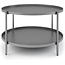 SIMPLIHOME Monet Modern Industrial 32 inch Wide Metal Coffee Table in Storm Grey, for the Living Room and Family Room