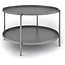 SIMPLIHOME Monet Modern Industrial 32 inch Wide Metal Coffee Table in Storm Grey, for the Living Room and Family Room