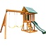 KidKraft Appleton Wooden Swing Set / Playset with Swings, Slide, Rock Wall, Chalkwall, Clubhouse and Sandbox, Gift for Ages 3-10