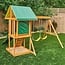 KidKraft Appleton Wooden Swing Set / Playset with Swings, Slide, Rock Wall, Chalkwall, Clubhouse and Sandbox, Gift for Ages 3-10