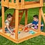 KidKraft Appleton Wooden Swing Set / Playset with Swings, Slide, Rock Wall, Chalkwall, Clubhouse and Sandbox, Gift for Ages 3-10