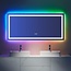 ISTRIPMF 60x28 Inch Bathroom LED Vanity Mirror RGB Color Changing Backlit Bathroom Mirror Shatterproof Dimmable Anti-Fog led Mirror for Bathroom (RGB Multicolor Backlit+Adjustable Front-Lighted)