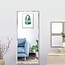 Full Length Mirror 65"x23.6" Standing or Wall Hanging, Vertical White Frame HD Rectangle Full Body Tall Big Floor Stand up or Wall Mounted Mirror