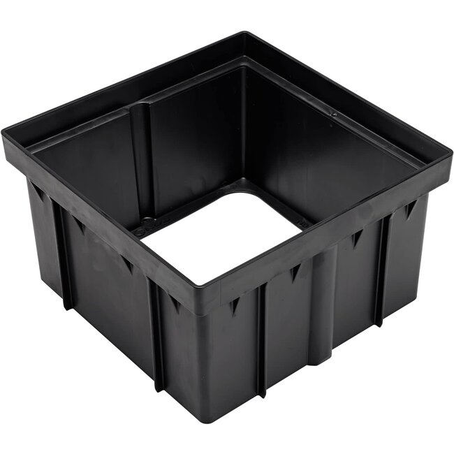 NDS 1216 Catch Basin Riser for 12 Inch Square Catch Basin Drain and 12 Inch Low-Profile Adapter Drain, Black