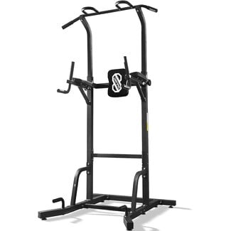 Orinar Power Tower Dip Station Pull Up Bar Multi-function Adjustable Strength Training Workout Equipment Suitable for Home Fitness Exercise