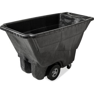 Rubbermaid Commercial Products Tilt Dump Truck, 450 lbs 1/2 Cubic Yard Heavy Load Capacity with Wheels, Trash Recycling Cart, Black