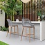 Voolex Outdoor Bar Stools Set of 2 Aluminum Bar Height Patio Chairs,Modern Style Waterproof Counter Stools Set of 2 for Backyard, Pool, Garden,330lb Capacity (2pcs Chairs Only)