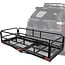 OUTPRIZE Hitch Cargo Carrier Rack, 60 x 24 x 14 Inch Folding Trailer Hitch Mount Cargo Carrier with High Side Rails for RV Truck SUV Van, 500 lbs. Capacity, 2" Receiver