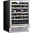 COLOZO 24 Inch Wine Cooler Refrigerator Dual Zone, 46 Bottle Freestanding Built-in Under Counter Mini Cellars Fridge with Stainless Steel &Tempered Glass Door and Temperature Memory Function