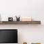 Modern Ember Vara Wood Mantel Shelf - 72 Inch Ebony | 3 Inch Height - Variations in Grain and Natural Distresssing | Wooden Floating Wall Mounted Shelf - for Fireplaces & DÃ©cor
