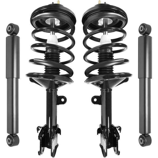 Unity 4-11643-250030-001 Front and Rear 4 Wheel Complete Strut Assembly with Gas Shock Kit