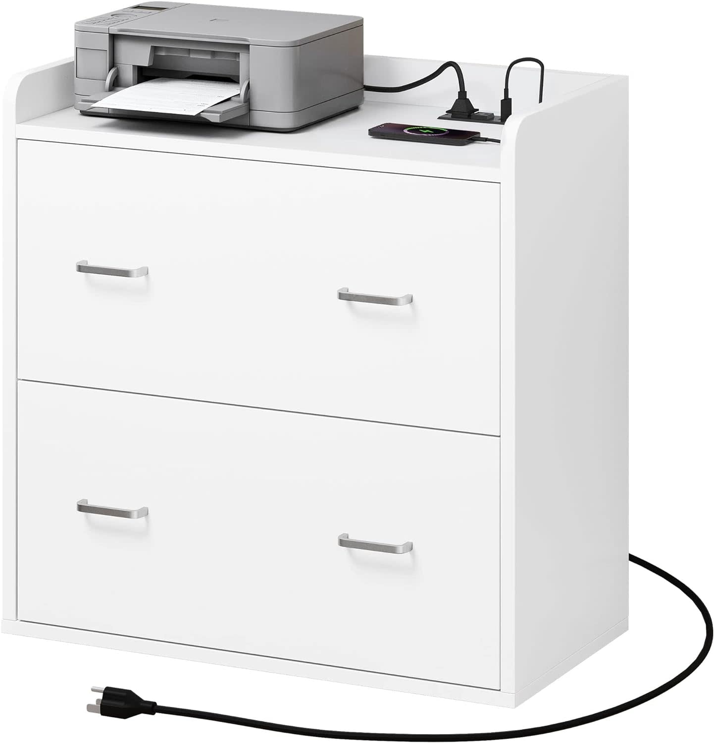 YITAHOME File Cabinet with Charging Station, Large Lateral Filing