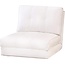 Abbyson Living Jackson Leather Chair - Modern Design, Sleeper Function, Faux Leather, White