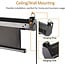 Auto Motorized Projector Screen with Remote Control, 120 inch, 4:3 Aspect Ratio, Wall/Ceiling Mounted Electric Movie Screen Wrinkle-Free, Great for Home Office Theater TV, Black Frame