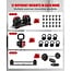 BaiYuan 3-In-1 Adjustable Dumbbell Set, 7-52lbs Free Weights with 12 Weight Options, Converts to Barbell Kettlebell Workout, Weights Set with Anti-Slip Handle, for Home Gym Full Body Exercise