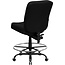 Flash Furniture HERCULES Series Big & Tall 400 lb. Rated Black Fabric Ergonomic Drafting Chair with Rectangular Back