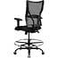 Flash Furniture HERCULES Series Big & Tall 400 lb. Rated Black Mesh Ergonomic Drafting Chair with Adjustable Arms