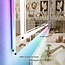 ISTRIPMF 84x32 Inch LED Bathroom Mirror with Lights, Color Changing RGB Backlit Mirror,Large Lighted Vanity Mirrors for Bathroom Wall, Dimmable, Anti-Fog (RGB Backlit+Front-Lit)