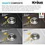 KRAUS Bellucci Workstation 32-inch Undermount Granite Composite Single Bowl Kitchen Sink in Metallic Gray with Accessories, KGUW2-33MGR