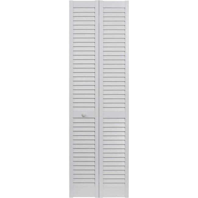 LTL Home Products SEALL24 Seabrooke PVC Louvered Interior Bifold Door, 78.625" x 23.5", White