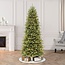 Puleo International 10 Foot Pre-Lit Slim Fraser Fir Artificial Christmas Tree with 900 UL Listed Clear Lights, Green