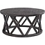 Signature Design by Ashley Sharzane Rustic Round Solid Wood Pine Coffee Table, Weathered Gray Finish