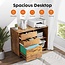 Sweetcrispy File Cabinet 3 Drawer - Storage Filing Cabinets Office Drawers Printer Stand Lateral Mobile Under Desk Organizer Wooden with Wheels Adjustable Shelves for Home, Room, Small Spaces, Rustic