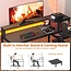 GreenForest L Shaped Desk with Drawers and Power Outlet, 51 inch Computer Gaming Desk with Monitor Stand and 4 Tier Storage Shelves, Printer Stand and Hooks for Work and Study, Black