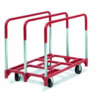 Raymond 3850 Steel Panel Mover with 3 Standard Upright and 5" x 2" Phenolic Casters, 2400 lbs Capacity, 41" Length x 32" Width x 9" Height