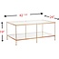SEI Furniture Knox Glam Mirrored 2-Tier, Coffee Table, Gold, 42.25"W X 24"D X 19"H